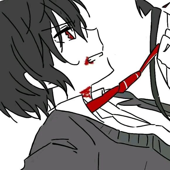 暗黑系黑白动漫头像|情头