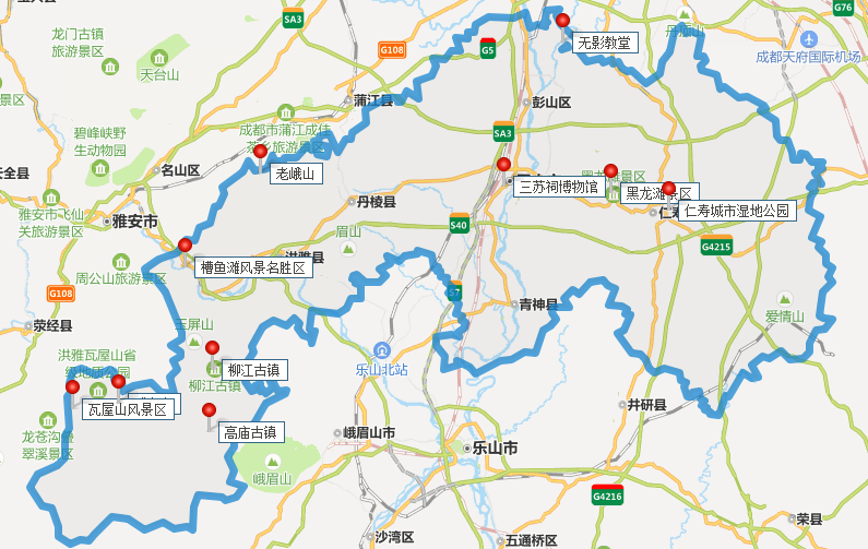 溼地公園,雅女湖,高廟古鎮,槽漁灘風景名勝區,瓦屋山風景區,老峨山