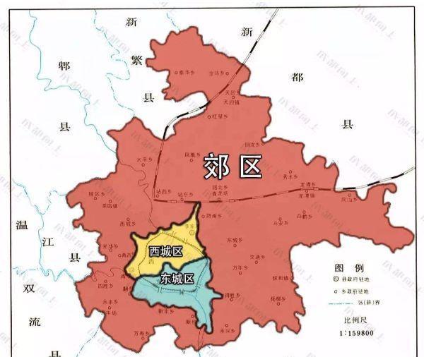 新中國成立後到1960年前的成都市行政區劃調整變動