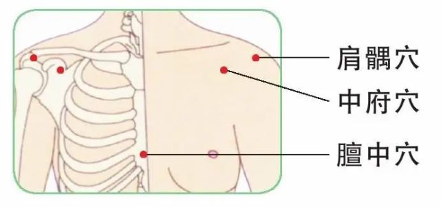 肩髃穴:肩臂挛痛不遂,瘾疹