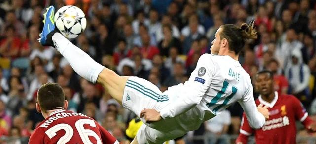 的贝尔,在欧冠决赛上替补登场仅上场3分钟就上演了惊艳四座的倒挂金钩