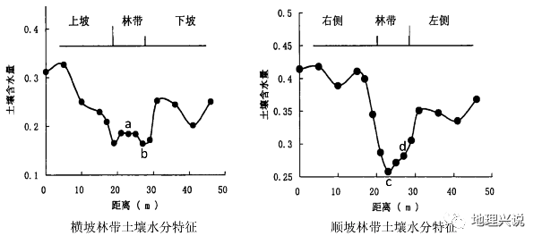 图9是黑龙江省鹤山农场鹤北流域2号小流域的横坡林带和8号小流域的顺