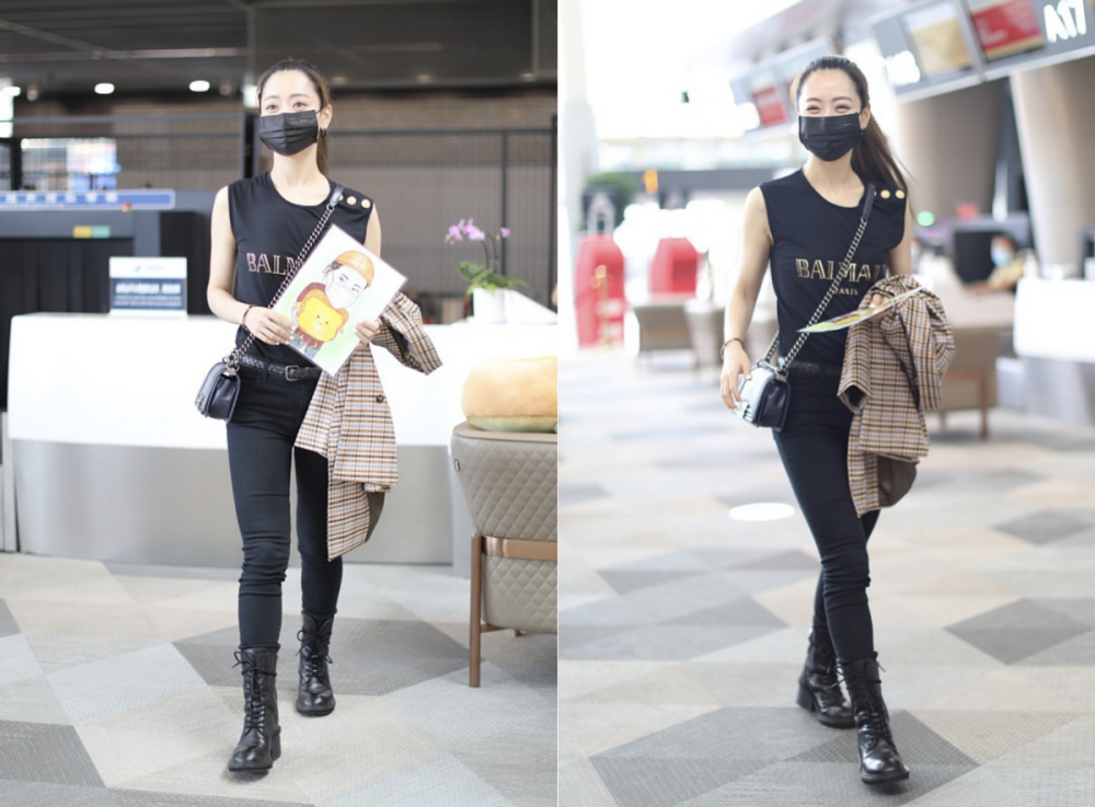 白冰这身材哪个女生不爱,穿紧身服装细腰长腿好明显,没多余赘肉_腾讯