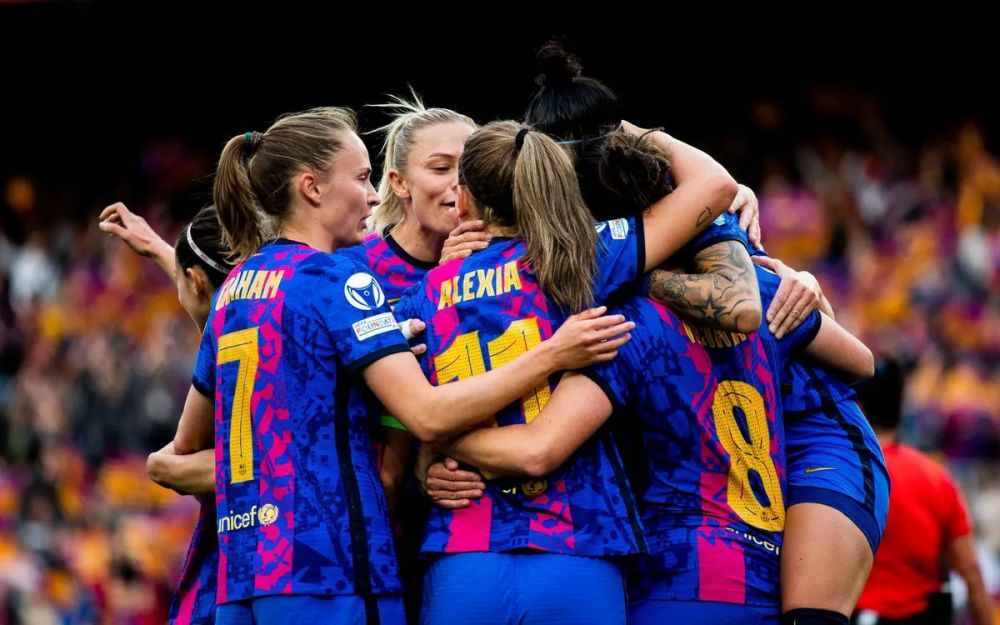 巴萨女足51沃尔夫斯堡女足比赛精彩组图