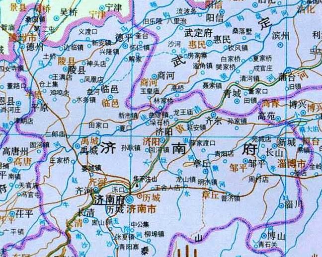 通過地圖瞭解山東省濟南市從古到今的歷史變遷