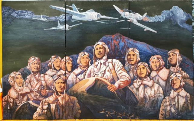 《空战英雄》王一帆   画主要反映抗美援朝战争期间,中国空军战斗英雄