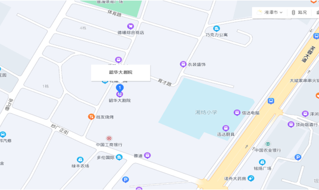 项目地点:湘潭市韶华大剧院位于岳塘区五里堆街道学卫社区,板塘商业