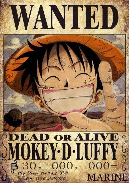 1,路飞今天就来盘点一下海贼王当中草帽团一伙的通缉令拼图草帽团悬赏