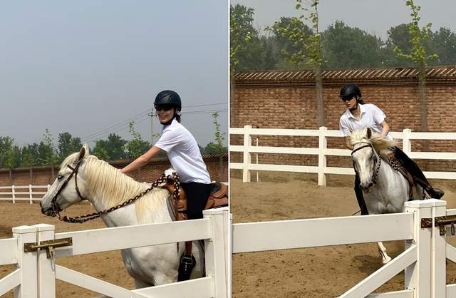 18歲谷愛凌穿運動內衣騎馬手臂肌肉線條太明顯6塊腹肌好搶鏡