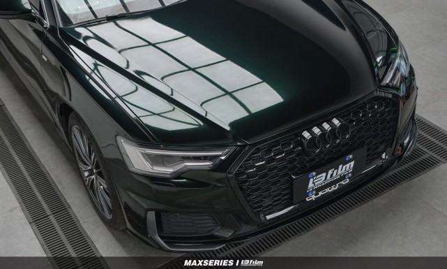 奥迪a6-lbfilm改色膜原厂漆祖母石绿