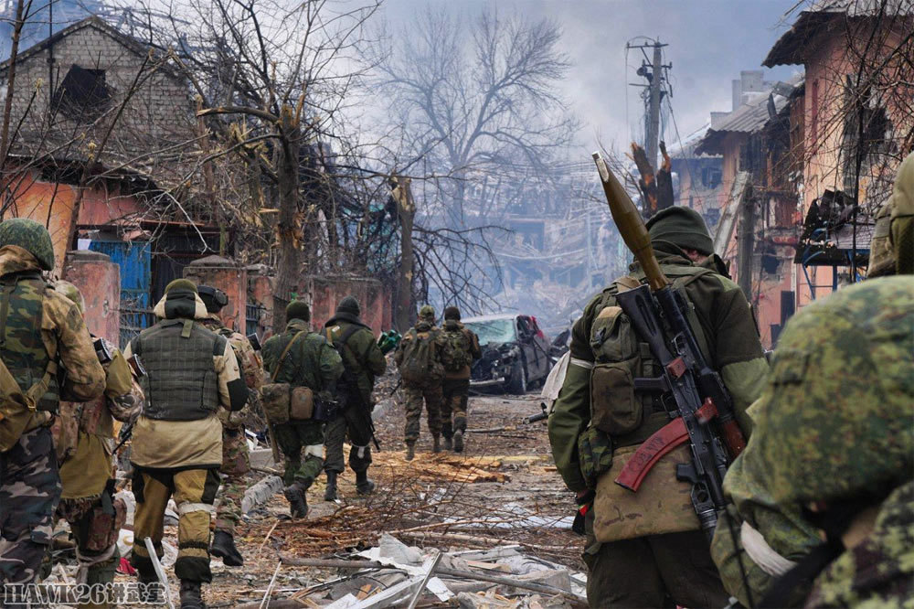 俄罗斯乌克兰武装冲突战地照片双方展开城镇作战俄军炮火轰击