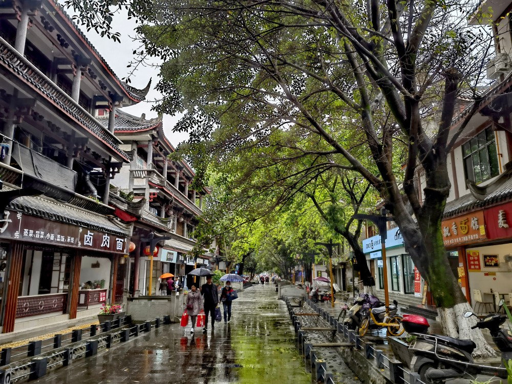 自駕郫都三道堰,雨中的古城鎮清新而幽靜,路邊的牛雜館好吃價廉_騰訊