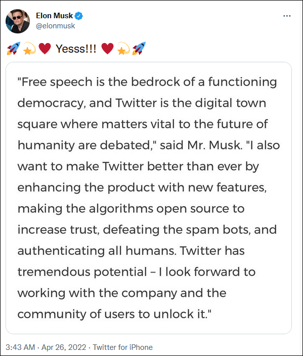 全人类要被实名制？马斯克誓言让推特实现真正言论自由自己在家做主播能赚钱吗