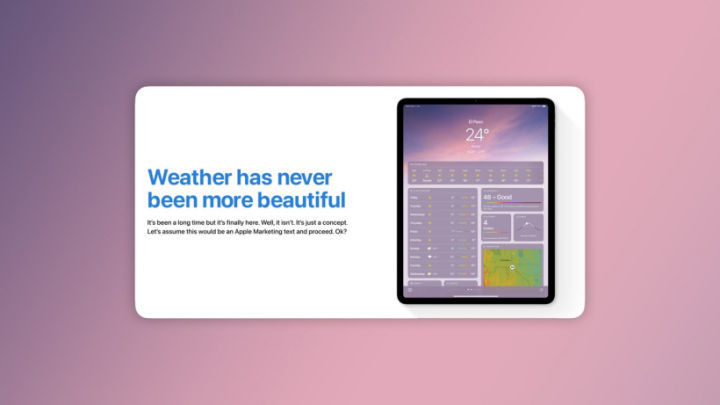 第三方发布iPad原生天气APP新设计