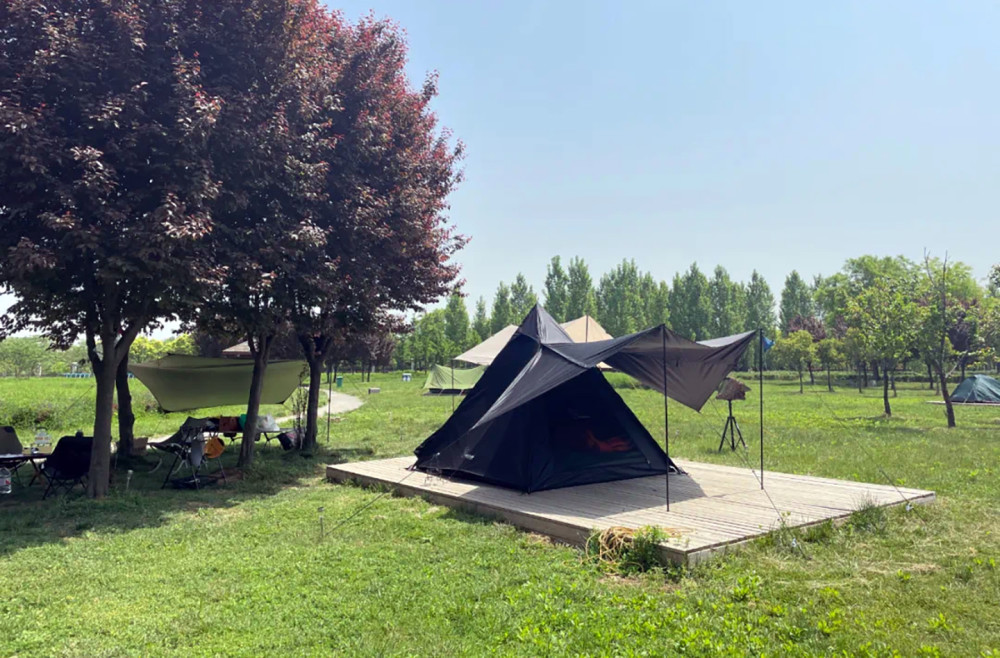 图集丨"帐篷大军"扎堆绿地河边,露营成休闲度假"顶流"