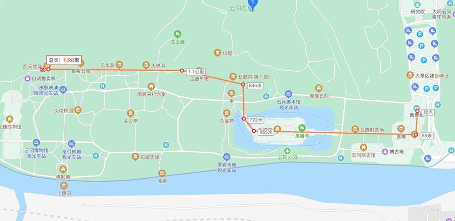 云冈石窟景区地图图片