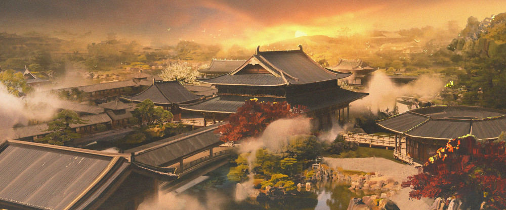 一组古风概念场景插画作品欣赏!很有电影镜头的感觉!_腾讯新闻