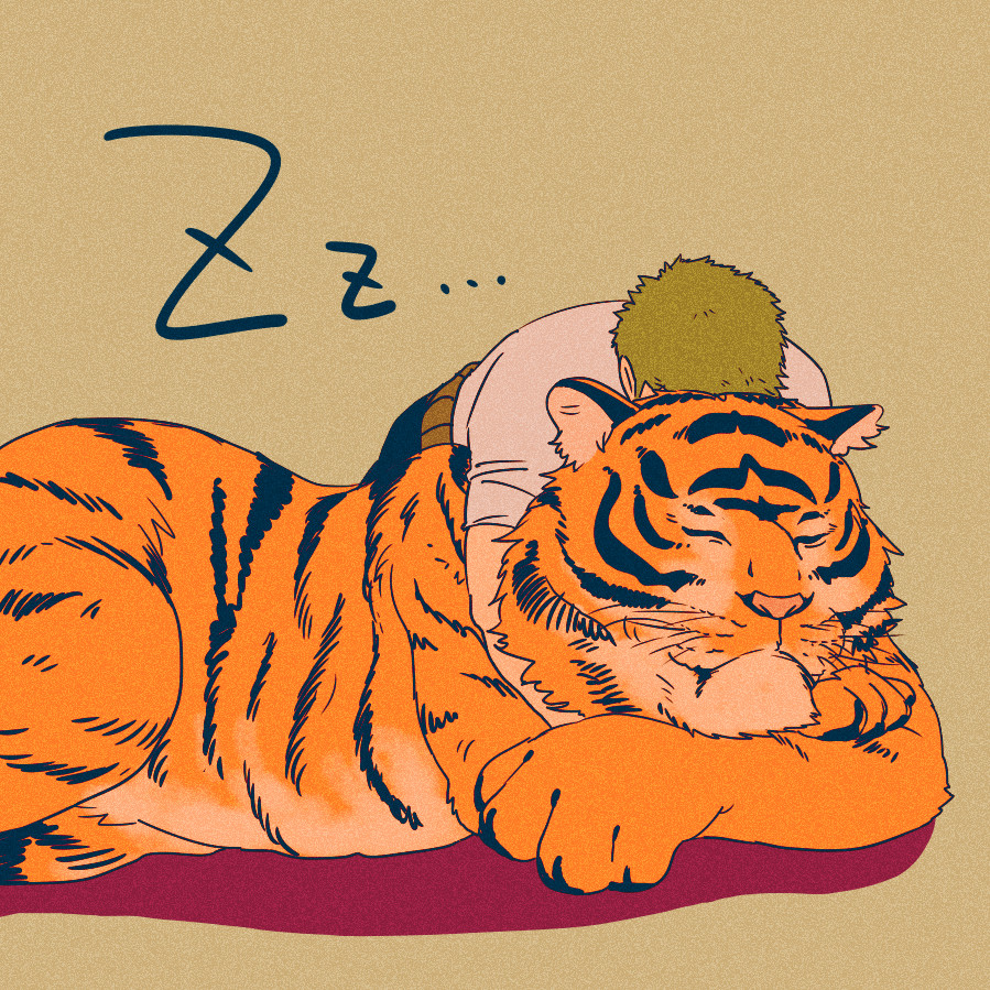 海贼王:索隆头像分享,抱着狮子睡觉萌翻,在柳叶下眺望远方唯美