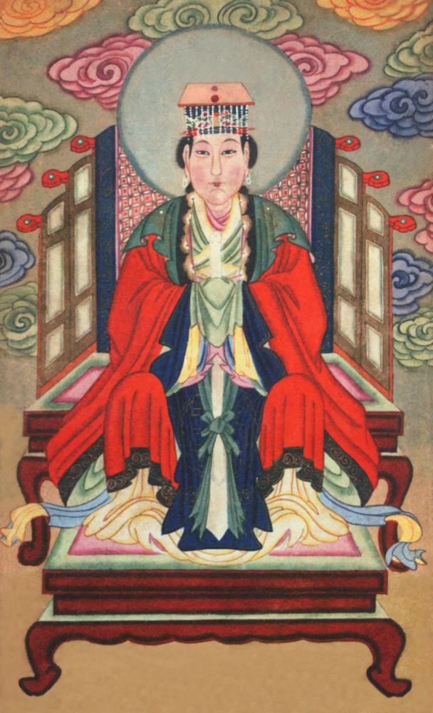 按《唐会要》记载东岳帝之妻乃淑明皇后,育有四子一女.