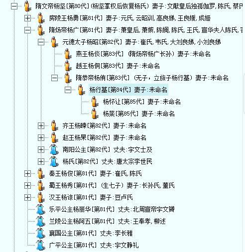 隋高祖文皇帝楊堅後裔世糸