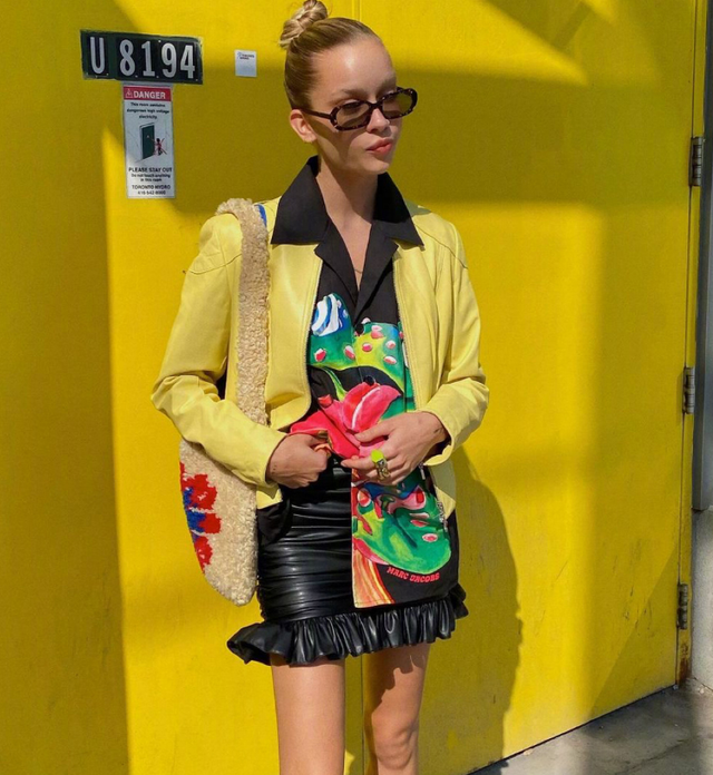 纽约时尚博主lindsay春日色彩混搭 复古风占有一席之地