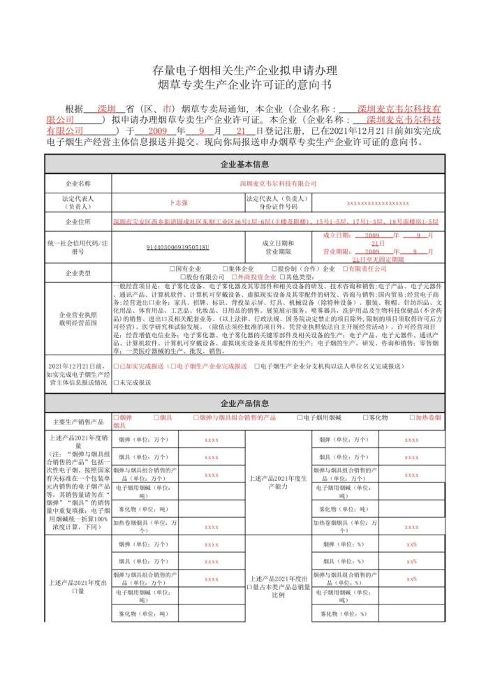 电子烟生产许可证申请填写指南来了：附品牌、烟油和代工厂实例模板影音先锋在线天堂影院