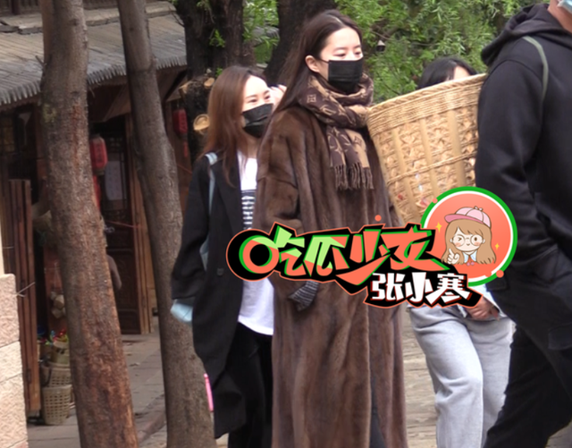 刘亦菲逛路边摊被偶遇!素颜出镜皮肤白到发光,脖子上围巾近8千