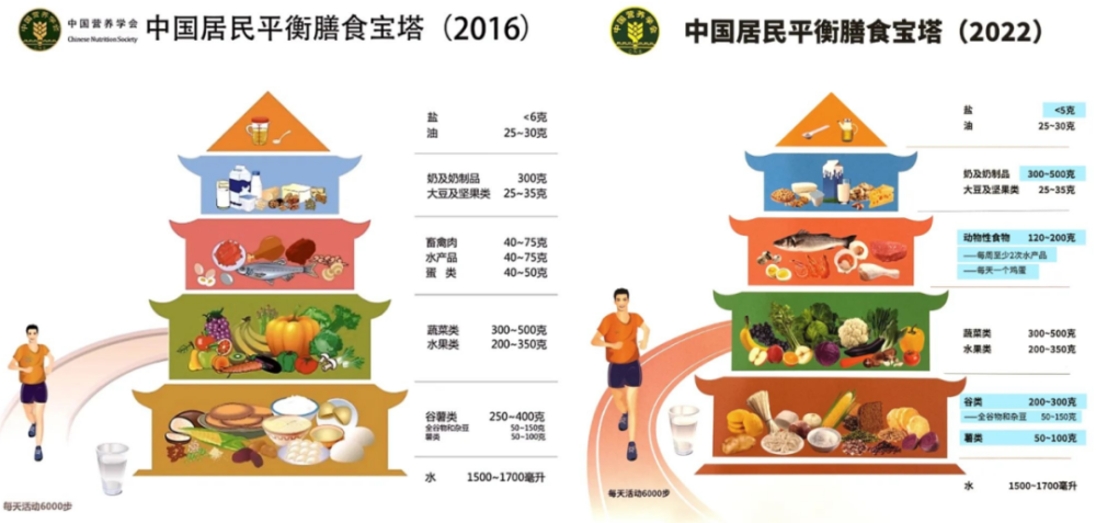 膳食寶塔變化對比圖2