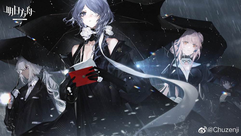 画师chuzenji手绘明日方舟3周年纪念绘用伞奶人的医疗干员