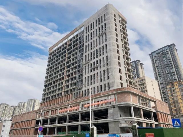 通川区人民医院新院区主体工程已完工,预计年底投用