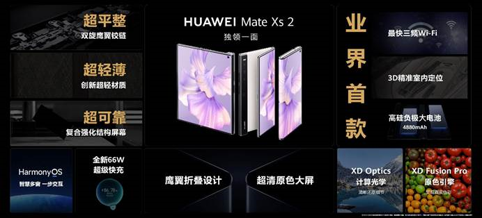 华为新款折叠屏手机MateXs2正式发布