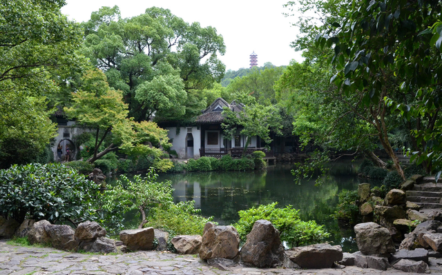 【景觀手繪】拆解超複雜大場景,寄暢園借景龍光塔視角