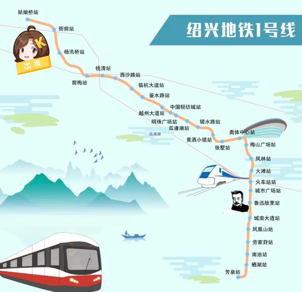 杭绍一票通行直达鲁迅故里绍兴地铁1号线主线今天正式通车