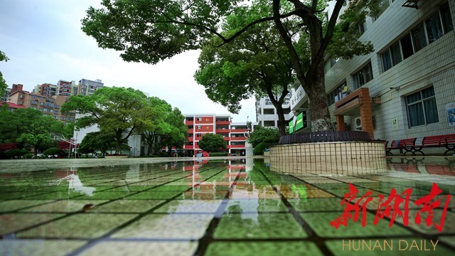 最美家乡推荐官之最美校园株洲市天元区白鹤小学秀美鹤园上上致远