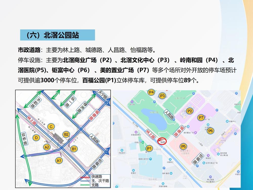 北滘公园站,陈村站停车最方便,广州地铁7号线顺德站点共5530个车位