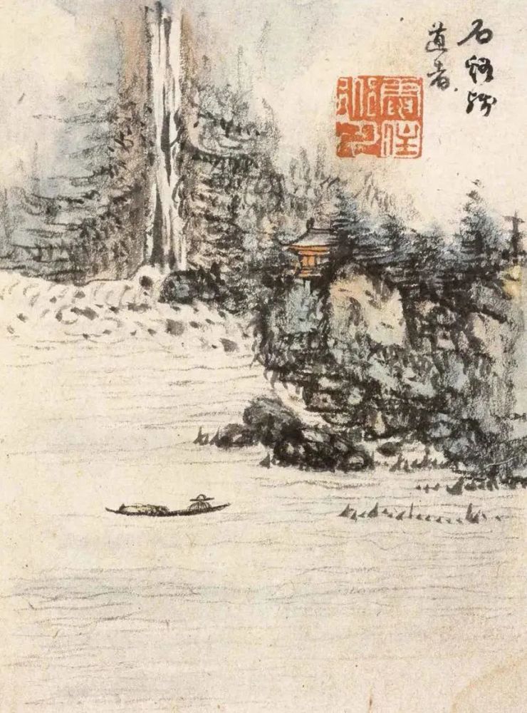 髡殘 山水冊之七髡殘 山水冊之九漸江(1610—1664),法名弘仁,號漸江學