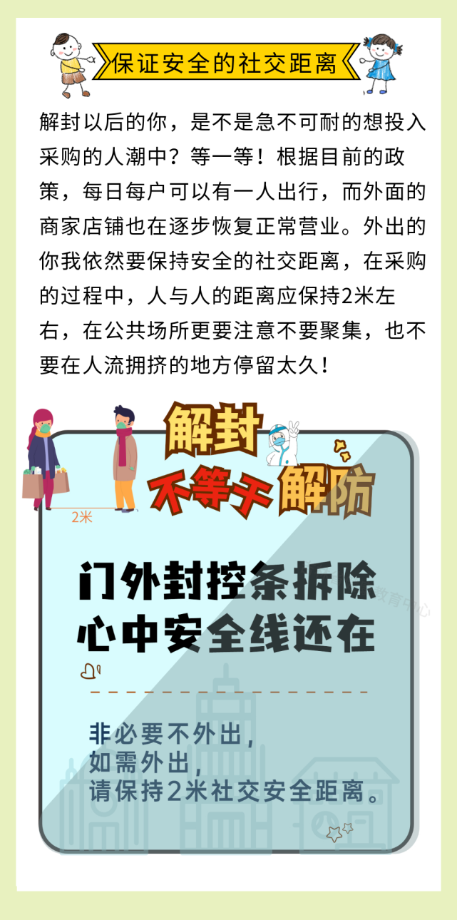 防疫知识|解封不解防,这些习惯请继续坚持