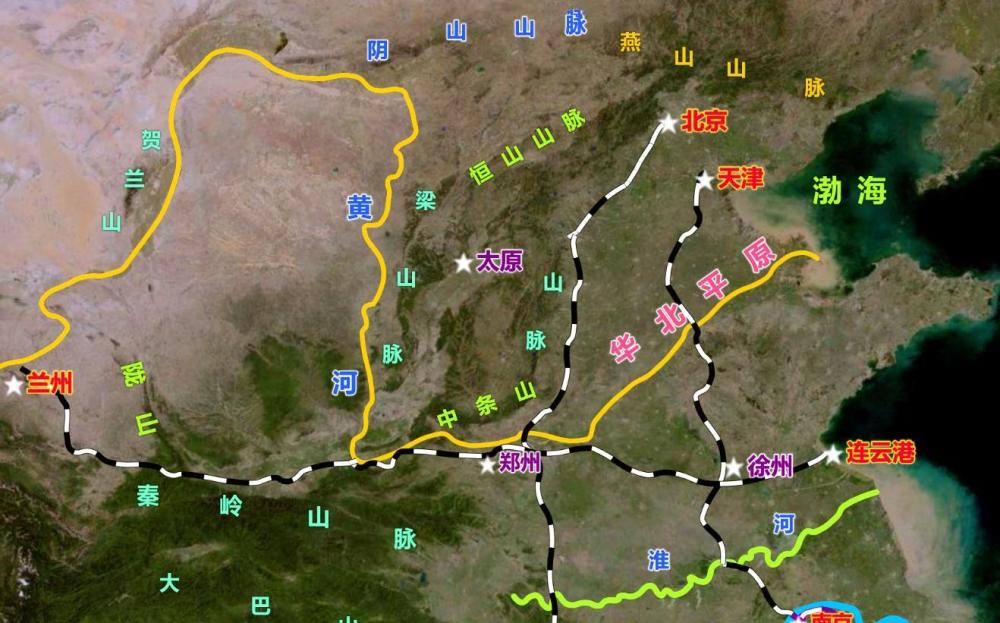 還有一條東西向的交通大動脈:隴海鐵路,隴就是隴山,也就是六盤山的南