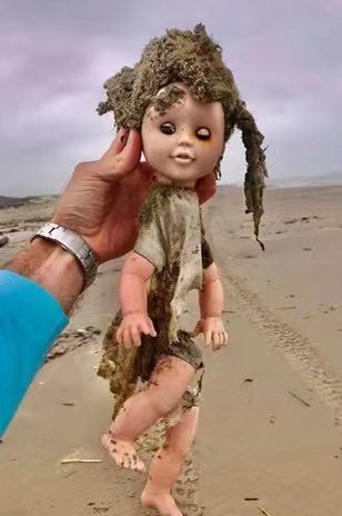 他们接连发现数十个残缺的玩偶娃娃被冲上岸,残缺不全看着有些诡异