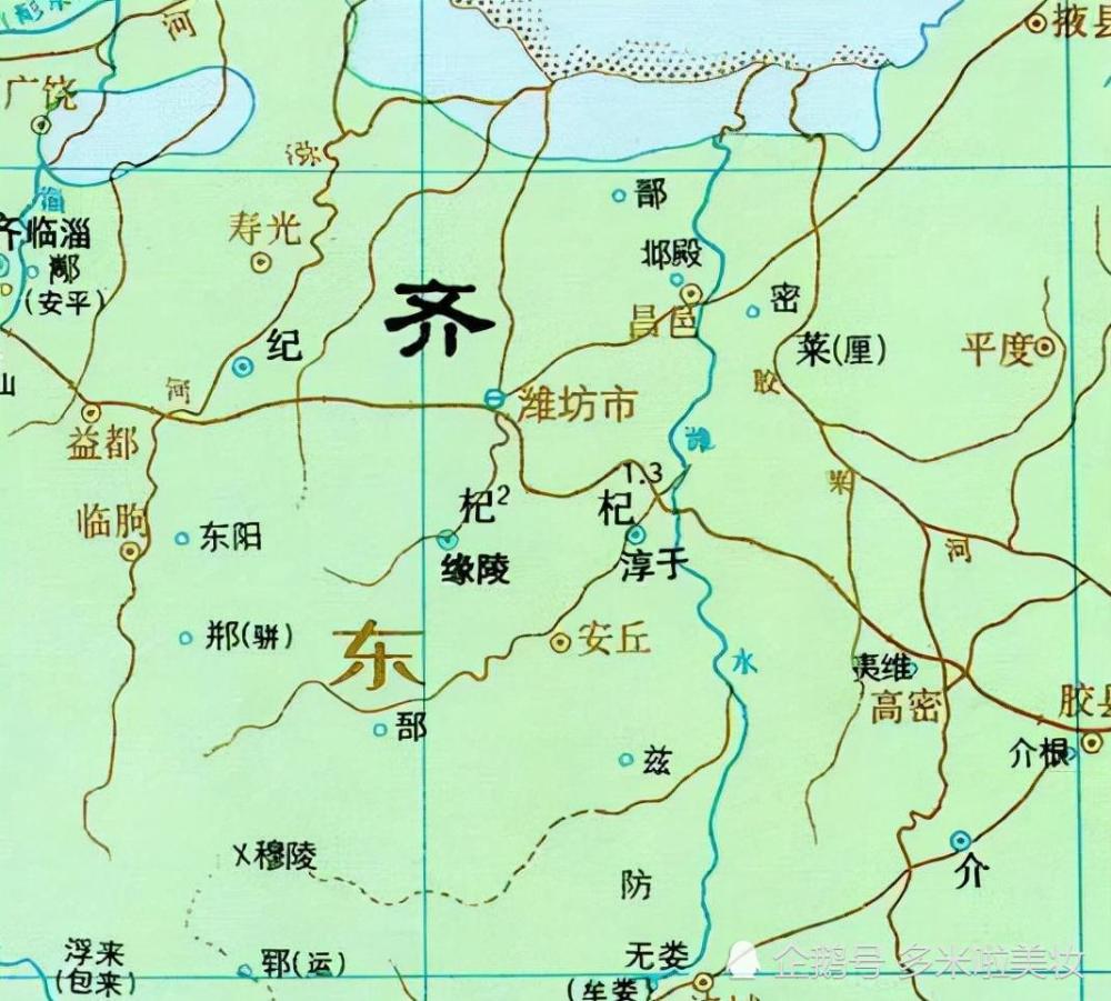 通过地图了解山东省潍坊市从古到今的历史变迁