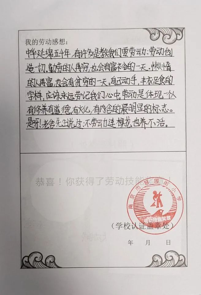 劳动最光荣南京市慧园街小学劳动争章活动