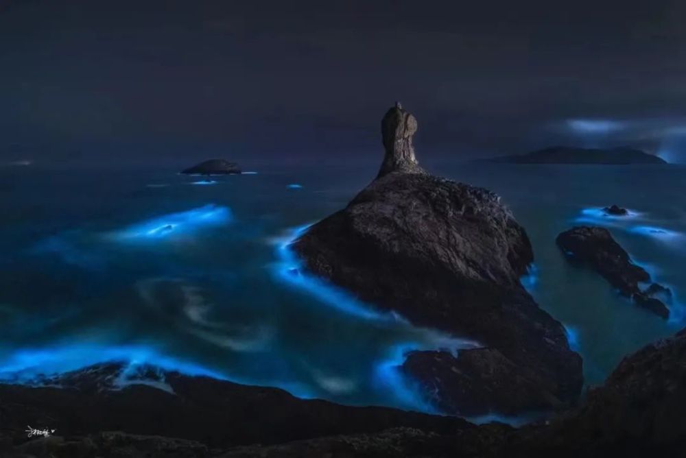 蓝覆盖我在台山岛也来了场相遇看见的那片荧光海电视剧中张万森和林北