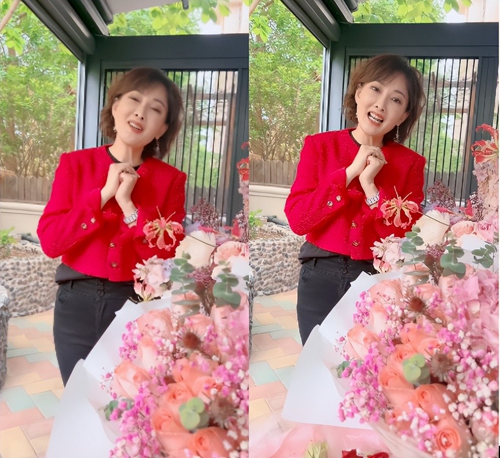 49岁牛莉豪宅院内过生日 8大碗菜摆满一桌 戴大钻石耳环好贵气 天天看点