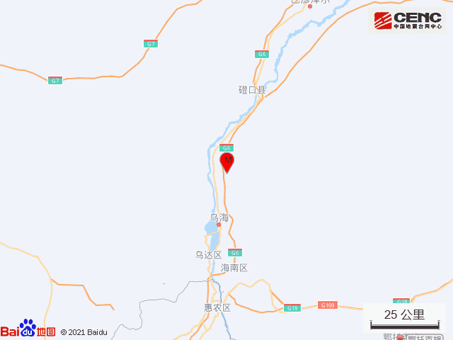 內蒙古鄂爾多斯市鄂托克旗發生3.4級地震