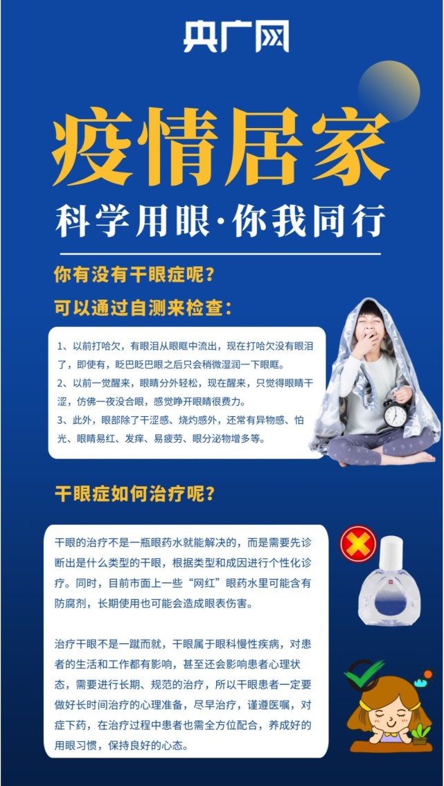 海报图说当心疫情期间干眼症找上门