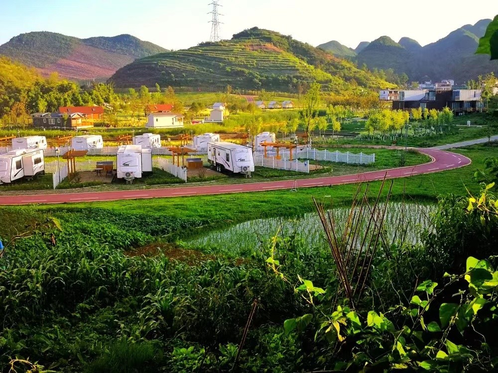 地址:六盤水六枝特區落別鄉落別村走進落別櫻桃果園,成片的櫻桃樹鬱郁