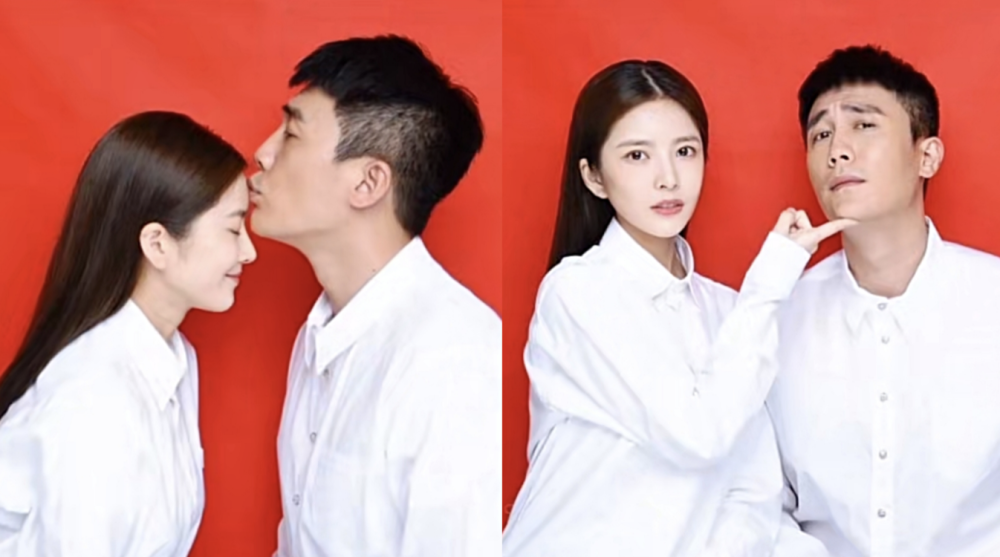 王灿晒结婚证件花絮照和杜淳亲吻比心花式摆拍称他是自己生活里的一道