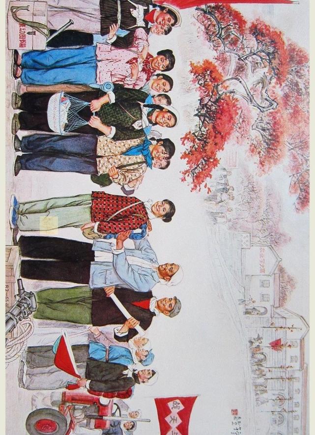 上山下乡知识青年题材宣传画,对过来的人有着刻骨铭心的印象