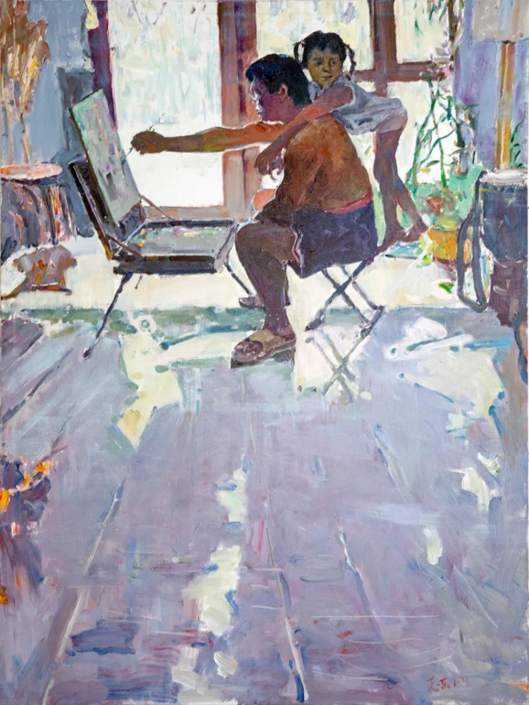 王雪峰作品《悠然见南山》(纸本设色).李楚洋作品