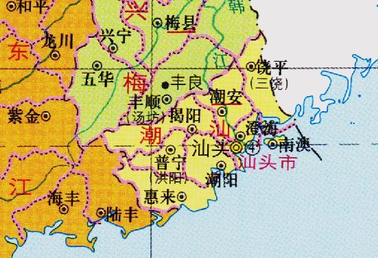 科普一下1949年建國以來潮汕地區行政區劃的變化